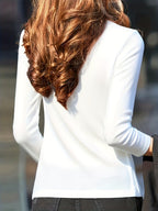 Elegant Fashionable Women'S Top | Solid Color, Regular Length, Suitable For Spring/Summer - White