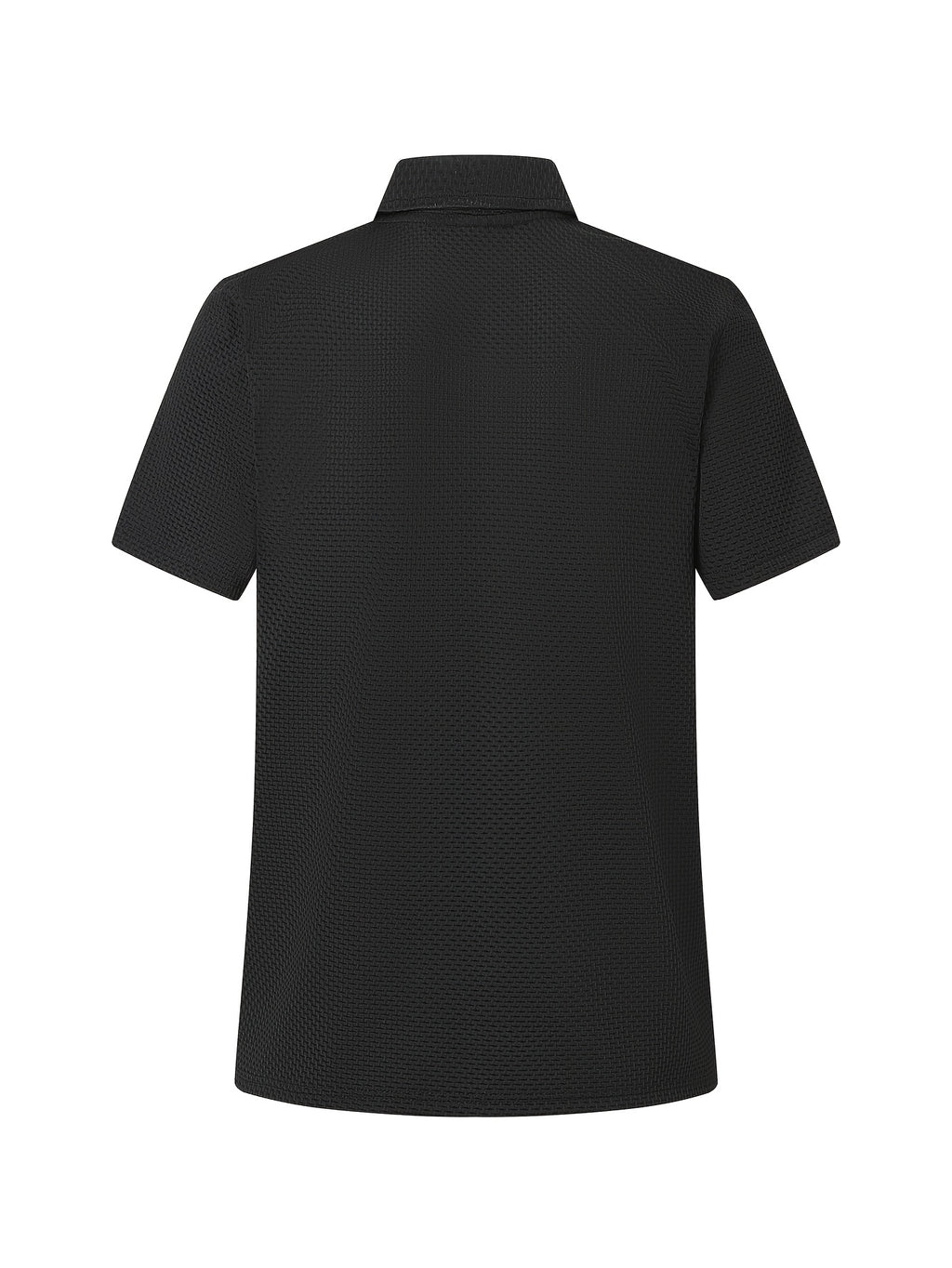 Classic Solid Color Short-Sleeve Men'S Polo Shirt, Home Casual Shirt - Black