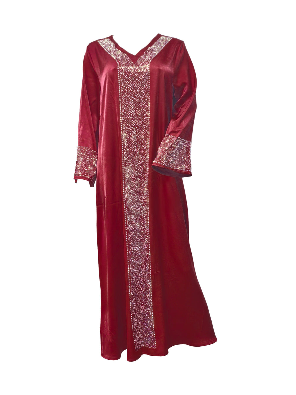 Ramadan Middle East Special Edition Women's Elegant Loose-Fit Casual Long Dress - Deep Red