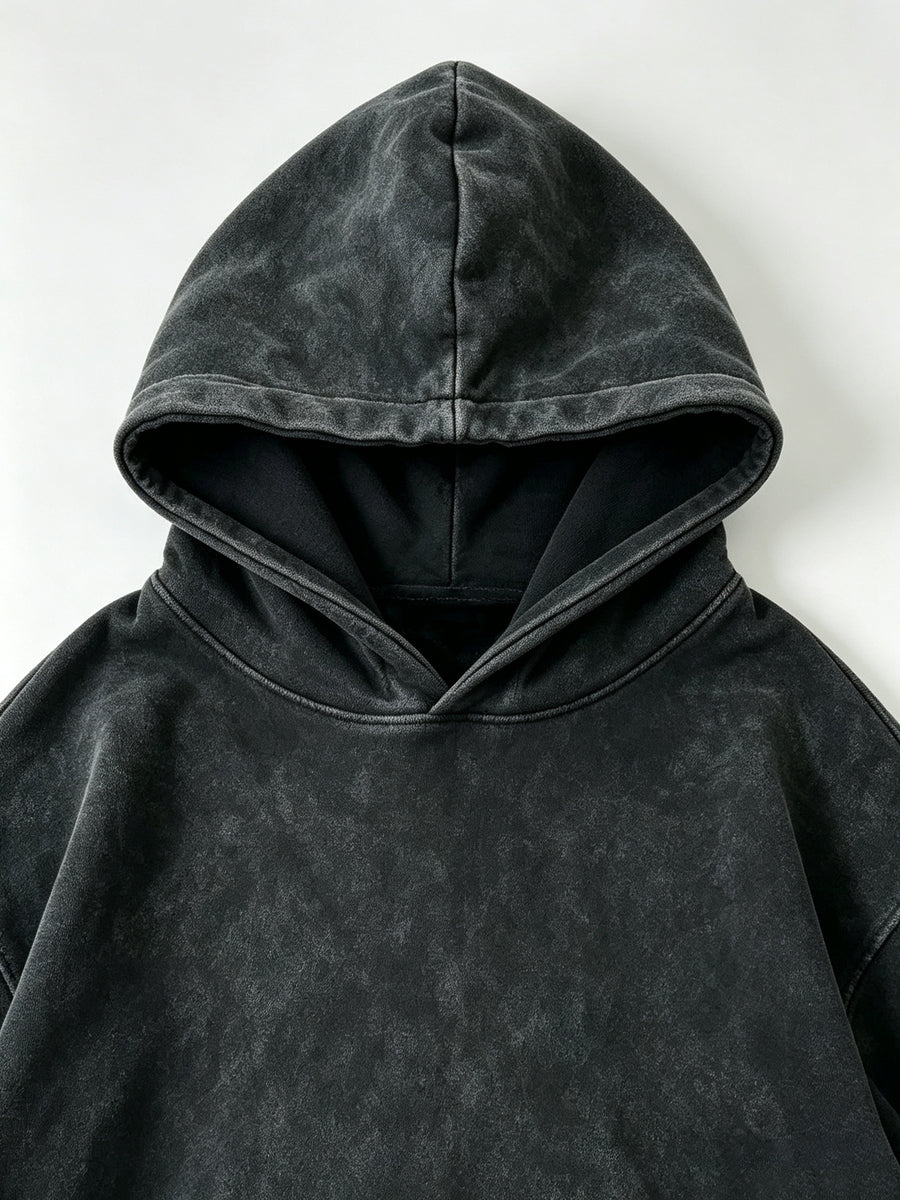 New Autumn/Winter Men's Trendy Letter Print Hooded Sweatshirt, Casual Daily Commute Pullover Top, Men's Fashion Sweatshirt - Black