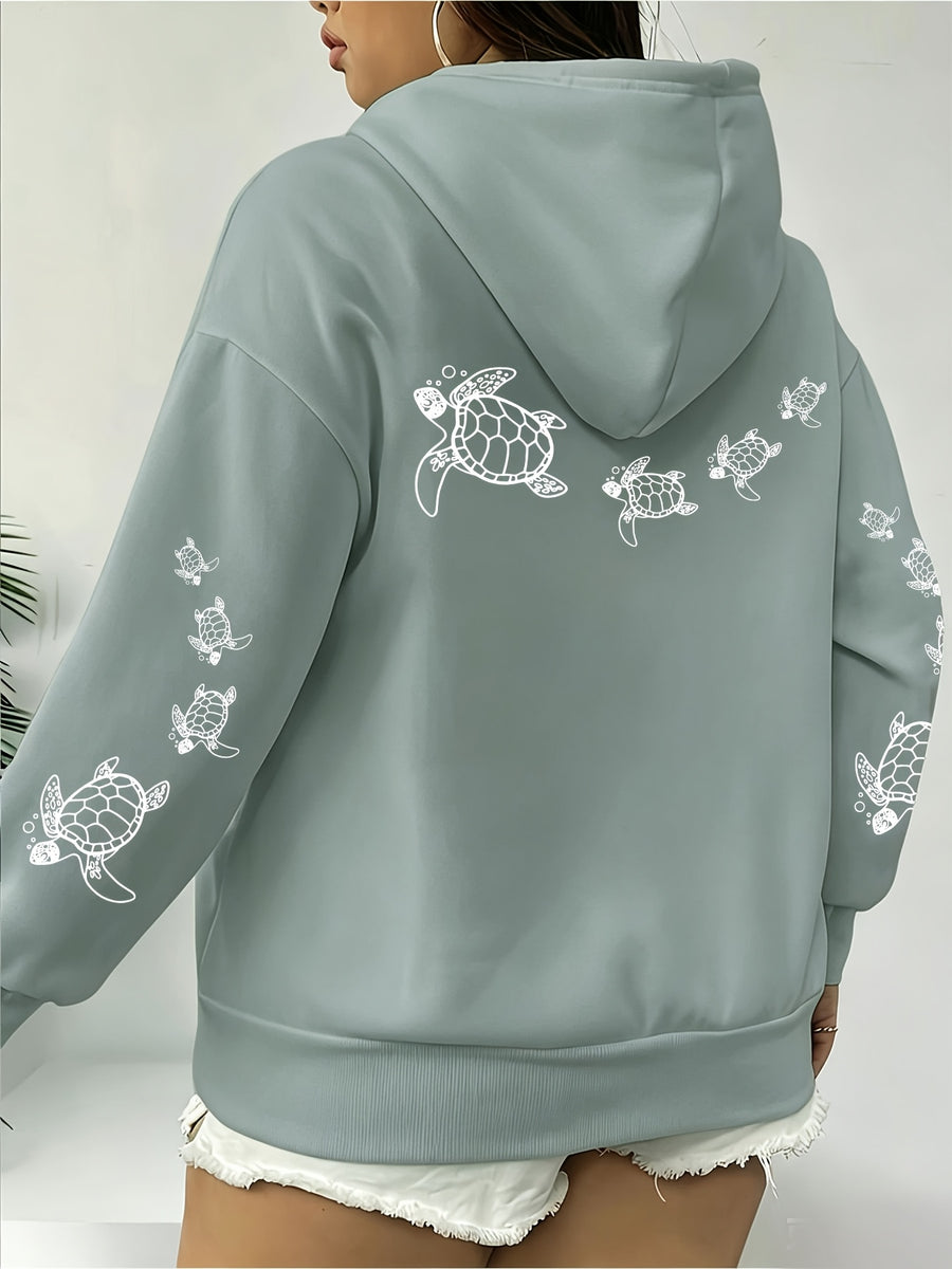 Los Angeles Letter Print Drawstring Hoodie, Casual Long Sleeve Pocket Sweatshirt, Women's Clothing - Light Green