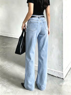 A10050# Simple and Stylish Jeans - Light Blue
