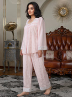 Plus Size Pajama Set - Pink Color