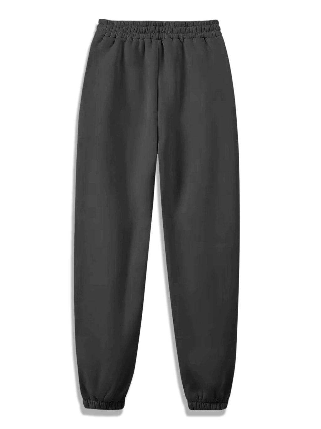 Women'S Drawstring Ankle-Cinching Sweatpants GK Letter Hot-Stamped Textured Striped Printed Casual Jogging Trousers - Dark Gray