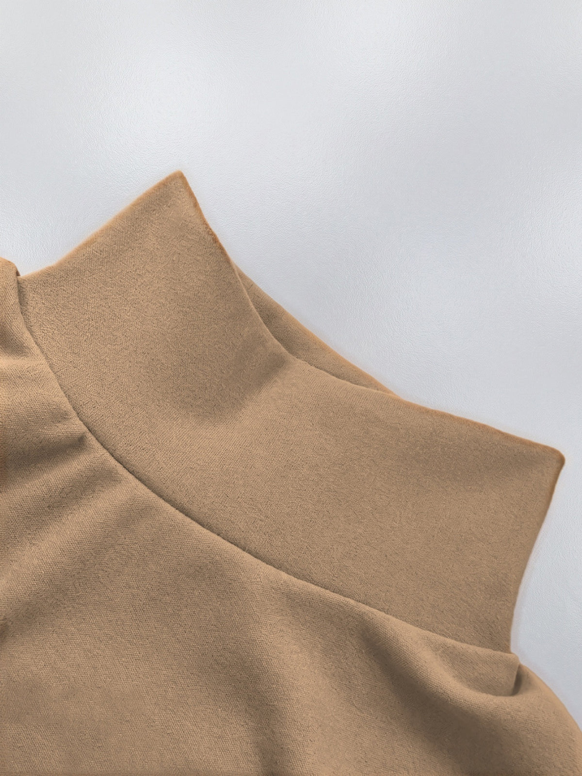 Women'S 2026 New Fashion Half-Turtleneck Long Sleeve Body Suit, Casual Texture Fall Winter Style, Essential Basic Base Layer for Fall Winter, Slim Sexy Comfortable Warm "Pink Peonies Lavender Blue Flower Joyful Leaves" - Khaki