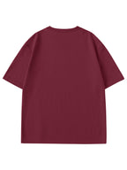 Paul Frank Summer Men's Pure Cotton Street Style Refreshing Pullover Short-Sleeve T-Shirt - Claret-1