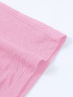 Women'S Round Neck 100% Short Sleeve T-Shirt, Hello Kitty Classic Red Bow Heart Pattern Cartoon Print Design, Casual Comfortable Everyday Versatile Short Sleeve Tee, Women'S Fashion Trendy Spring Summer Fall Casual Short Sleeve Top, Home Party Wear - pink color
