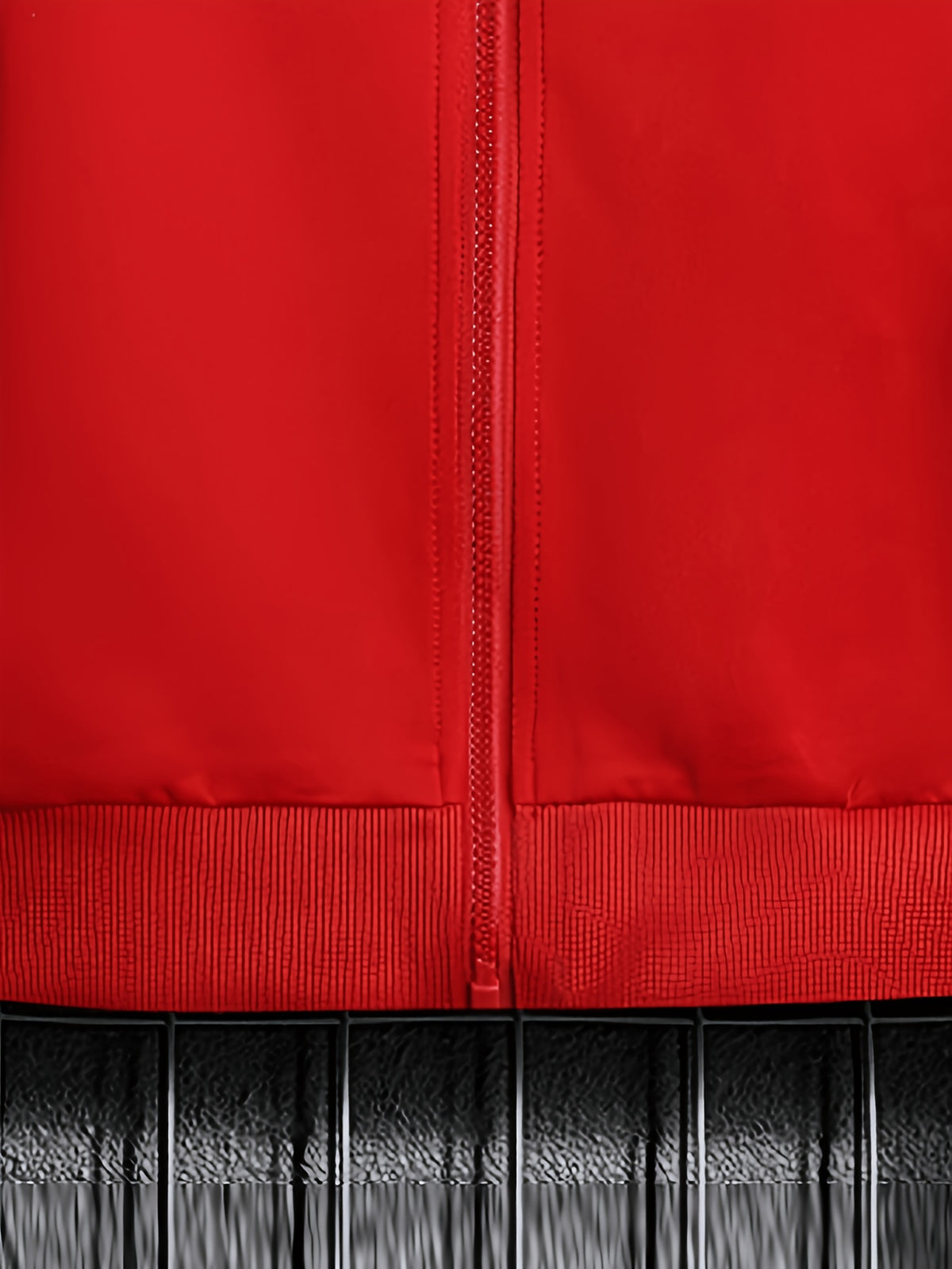 [Pearson OBM] Men'S Spring Autumn Casual Easy All-Match Outdoor Sports Jacket, Small Stand Collar Solid Color with Three Stripes, Side Seam Zipper Pockets, Elastic Cuffs And Hem Design, Full Zip Closure Coat, Suitable for Vacation, Sports - Red