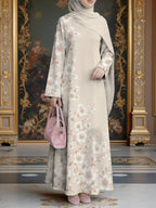 New 2026 Special Collection, Muslim Robe Style, Muslim Women'S Long Dress, Middle Eastern Traditional Cultural Costume, Suitable for Malaysian Women'S Wear, Middle Eastern Women'S Fashion Retro Artistic Style - Mixed colors