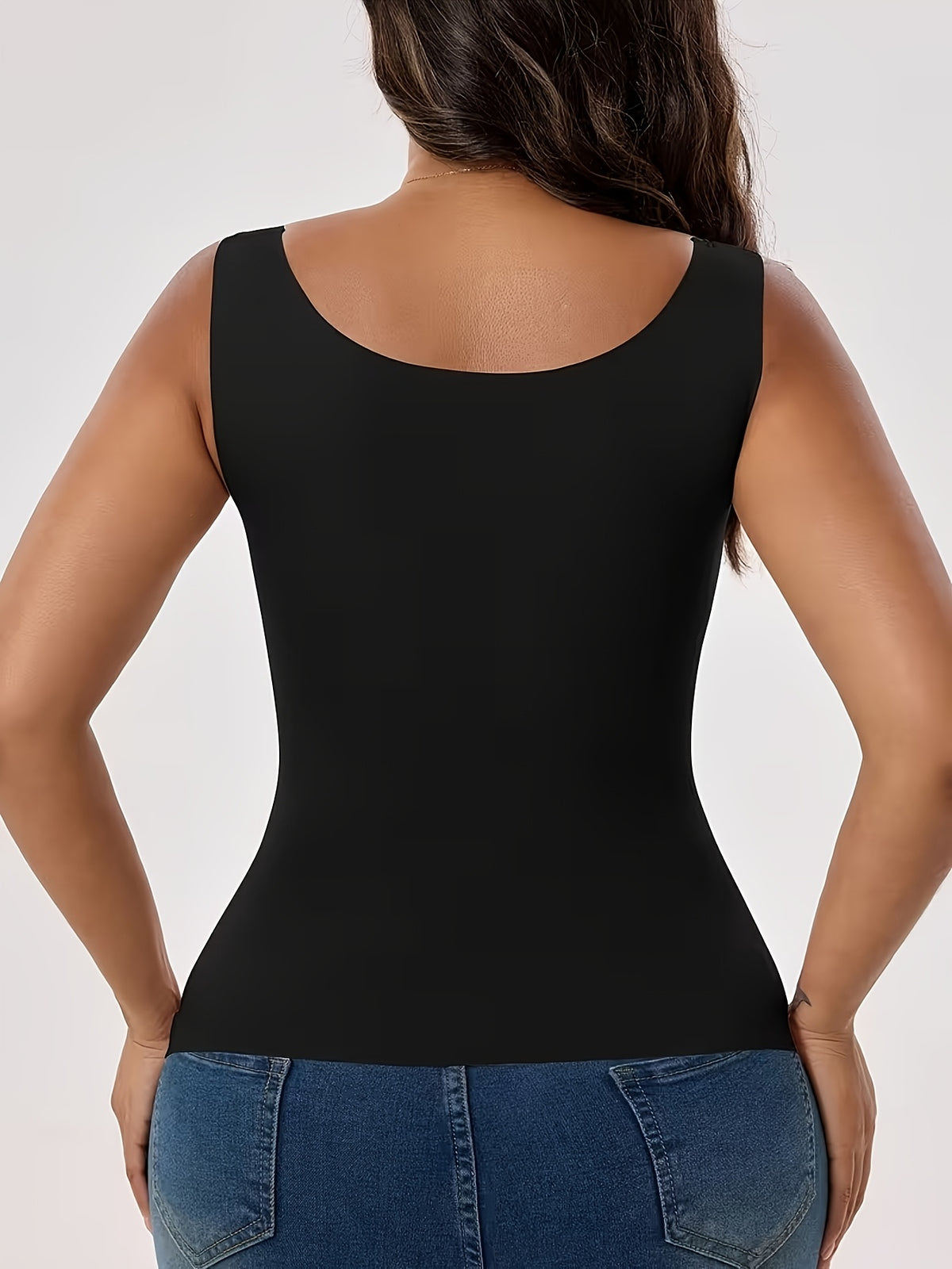 1pc Women's Vest Warm All-In-One Wireless Bra Built-In Fixed Padding High-Elastic Fabric Suitable for Various Body Shapes Non-Deformable for Long Wear Suitable for Various Scenes In Autumn And Winter Seasons - Black