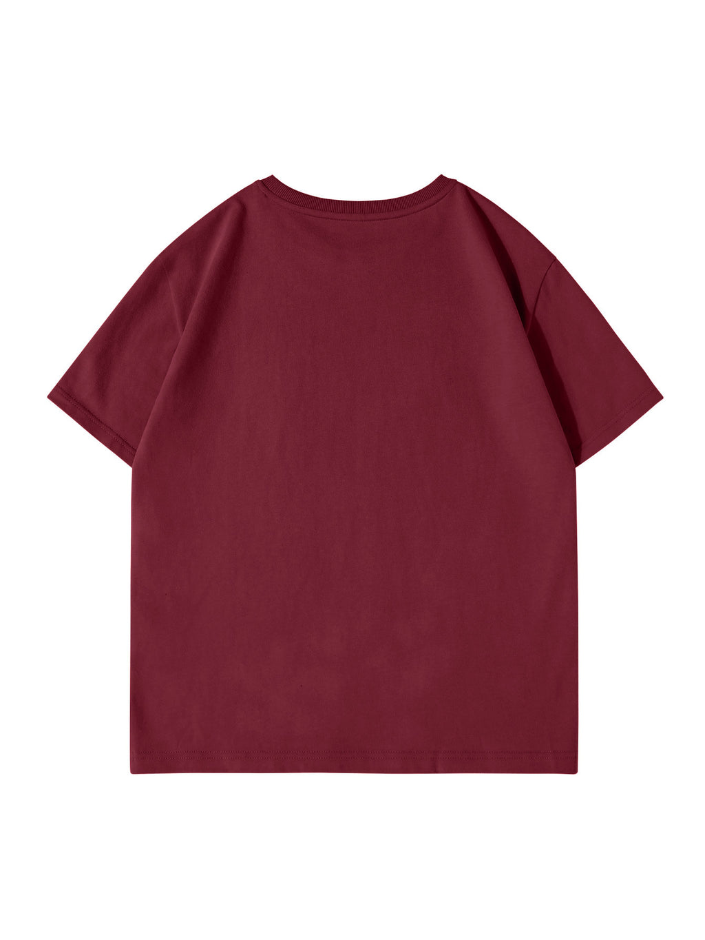100% Men'S Summer Casual T-Shirt, Loose Fit - Claret-1