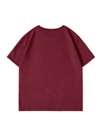 100% Men'S Summer Casual T-Shirt, Loose Fit - Claret-1
