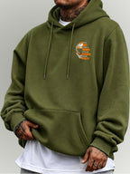 Men'S Sweatshirt IT'S NOT JUST A HOBBY Helmet Motorcycle Inspirational Text Print Western Biker Enthusiast Style Mature Men'S Top - Military Green