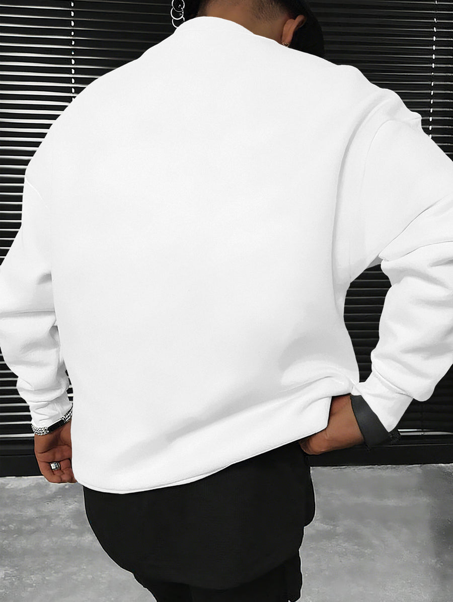 Cheetah Autumn Leaf Themed Men'S Crew Neck Sweatshirt | A Wild Trendy Top! Designed for Animal Lovers, Perfect for Stylish Socializing Or Casual Wear, And Easy to Care for As It Is Machine Washable - White