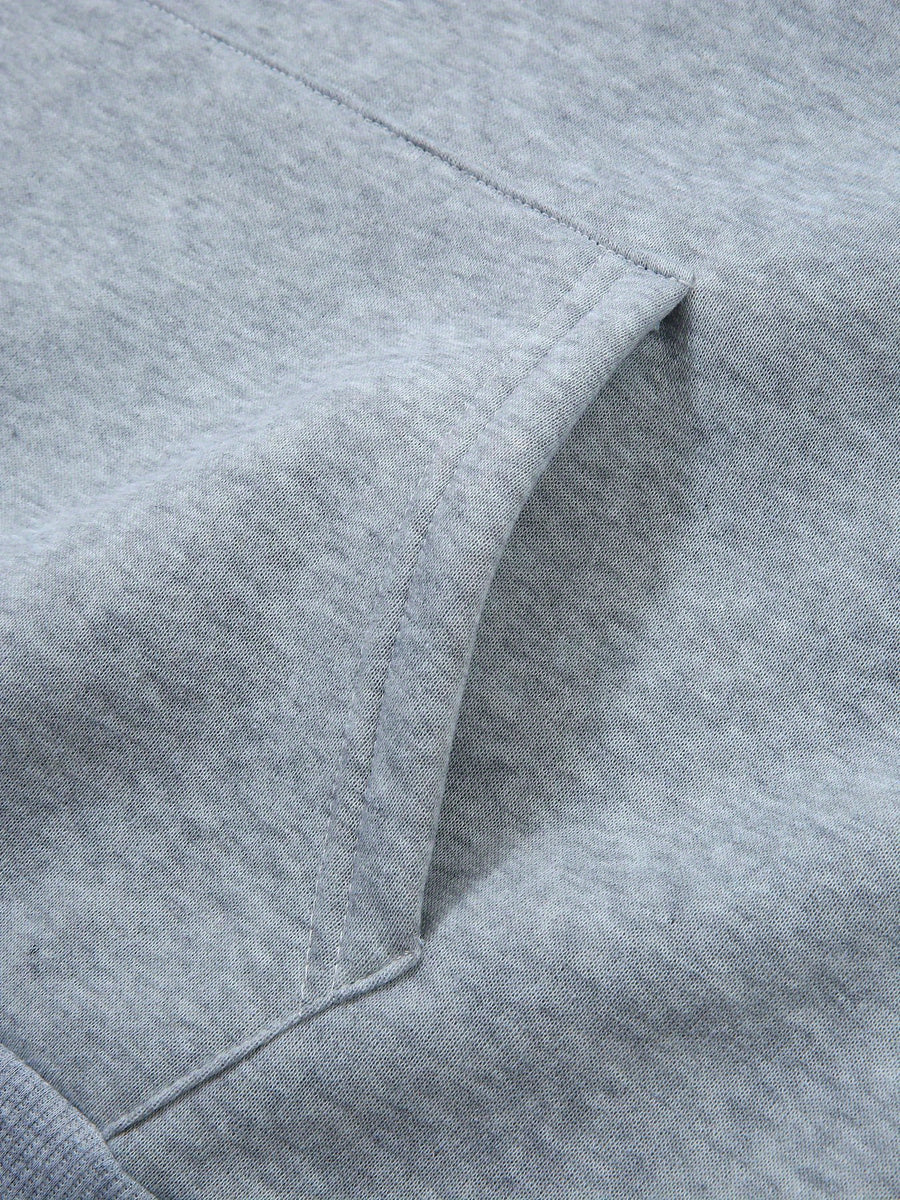 Butterfly Heart Print Hoodie And Pants Set, Casual Long Sleeve Hoodie And Jogger Set, Women'S Hooded Pocket Outfit - Grey