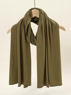 1pc Muslim Ramadan Scarf, Soft And Breathable Headscarf, Suitable for Daily Wear And Eid Al-Fitr - Olive Green