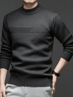 Minimalist Urban Warm Sweater, Wear-Resistant for City Casual Wear - Dark Khaki 2