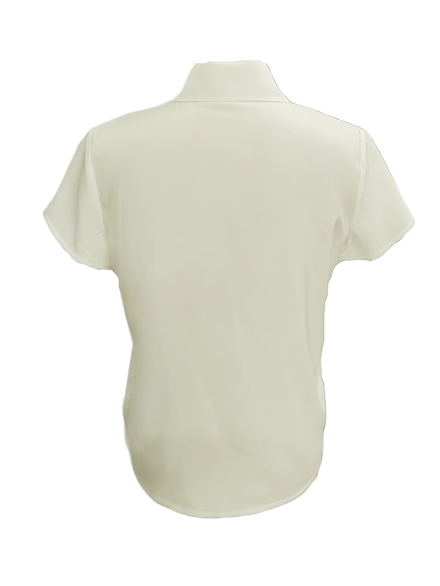 Spring/Summer Women's Elegant Designer Fashion Shirt - Ivory White