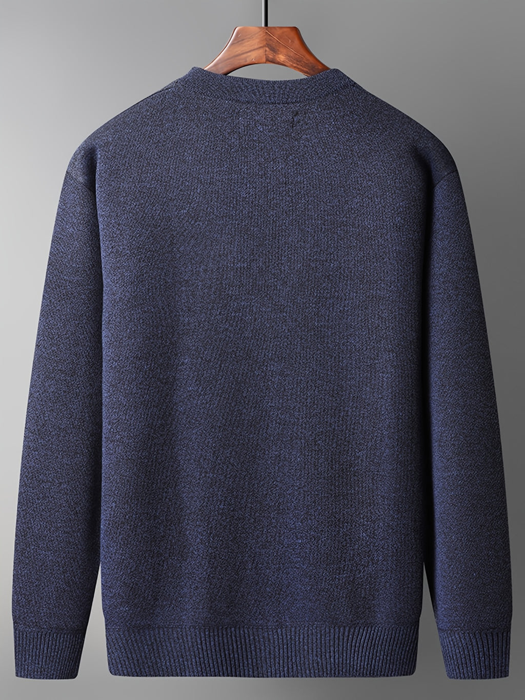 Men'S Fleece-Lined Cardigan, Men'S Versatile Top, Men'S Knit Jacket, Business Men'S Wear, Autumn Winter, Autumn Clothing Winter Clothing - JD1011 Prosperity-5902 Navy Blue