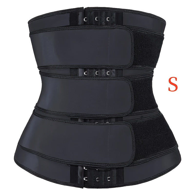 Women's Black Waist Trainer, Abdominal Shaper and Sweat-Absorbing Belt, Adjustable Waist Cincher, Lumbar Support, Sweat-Absorbing Tummy Control Belt