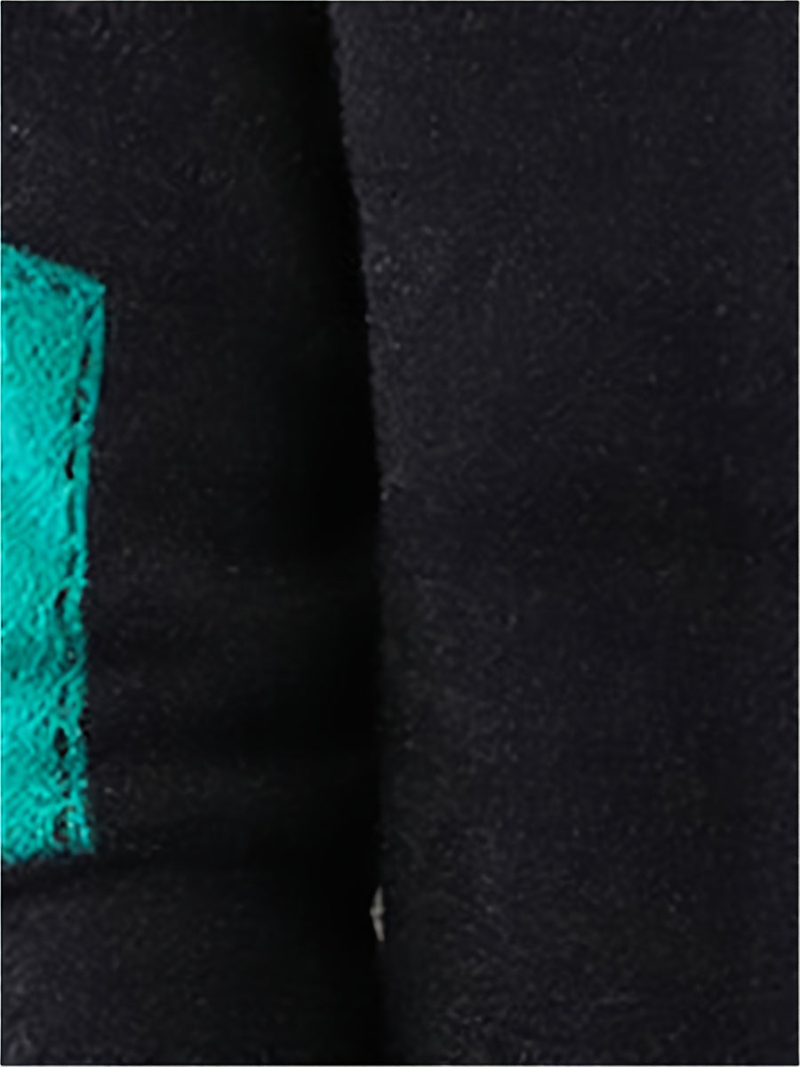 Yun Sui Nian OBM New Spring Men's Knitted Cardigan, Collarless Knit Sweater, Unique and Fashionable Style, Creates a Casual and Stylish Atmosphere, Men's Gift, Easter Gift - Black