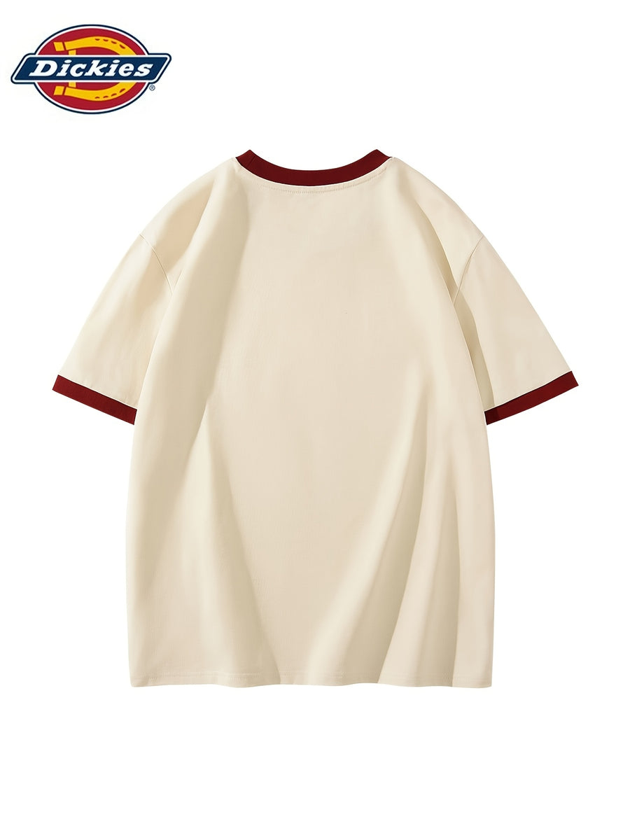 Pear Sheng Dickies International Brand Fashion Short Sleeve [Dickies] Men'S Color-Block Collar Short Sleeve T-Shirt 26 Summer New Loose Large Size Heavyweight Pure Short Sleeve Men'S T-Shirt - Asami