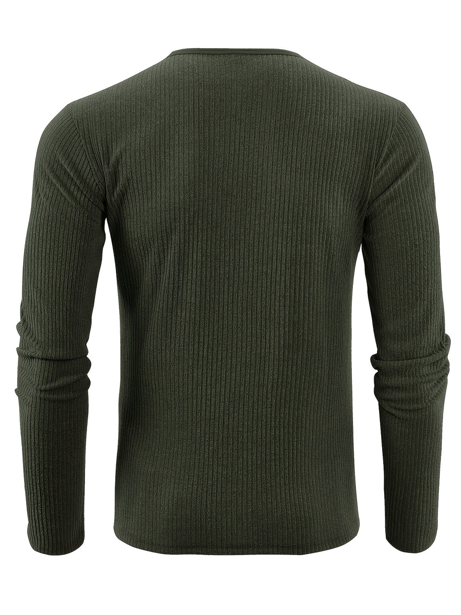 3pcs Set of New Autumn Knit Tops - Army Green + White+Navy Blue
