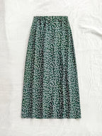 Item No.: ZD1127244 Spring/Summer Women's Simple, Fashionable, Casual, and Versatile Skirt - Green Floral