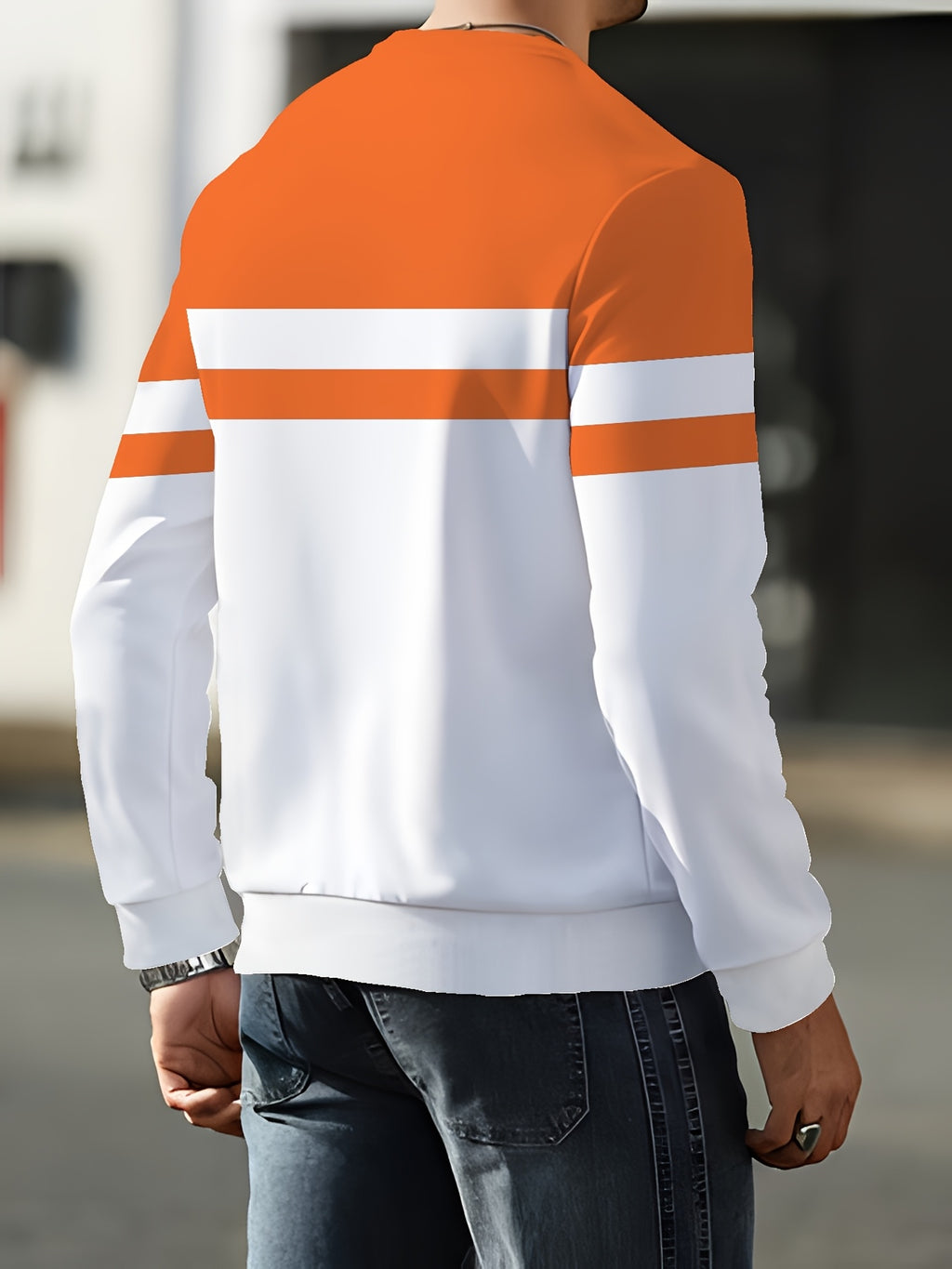 Men's Crew Neck Sweatshirt, New Spring/Autumn Crew Neck Top, Trendy Men's Crew Neck Sweatshirt Winter Clothes for Men - Mixed Color 4