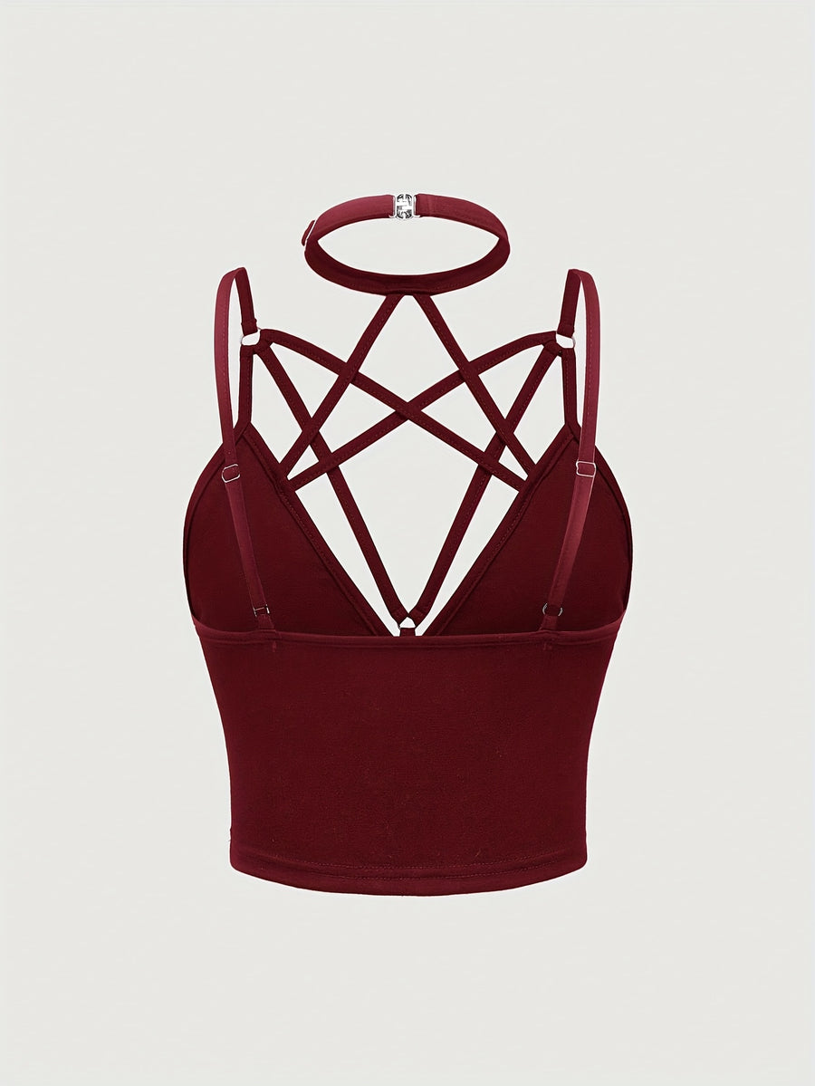 Fashion Strappy Cami - Burgundy