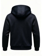 Men'S Thick Thermal Zip-Up Jacket Winter Heavyweight Fleece Hoodie Sport Casual Sherpa Lined Coat Winter Clothes for Men - Black