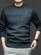 Minimalist Urban Warm Sweater, Wear-Resistant for City Casual Wear - Green