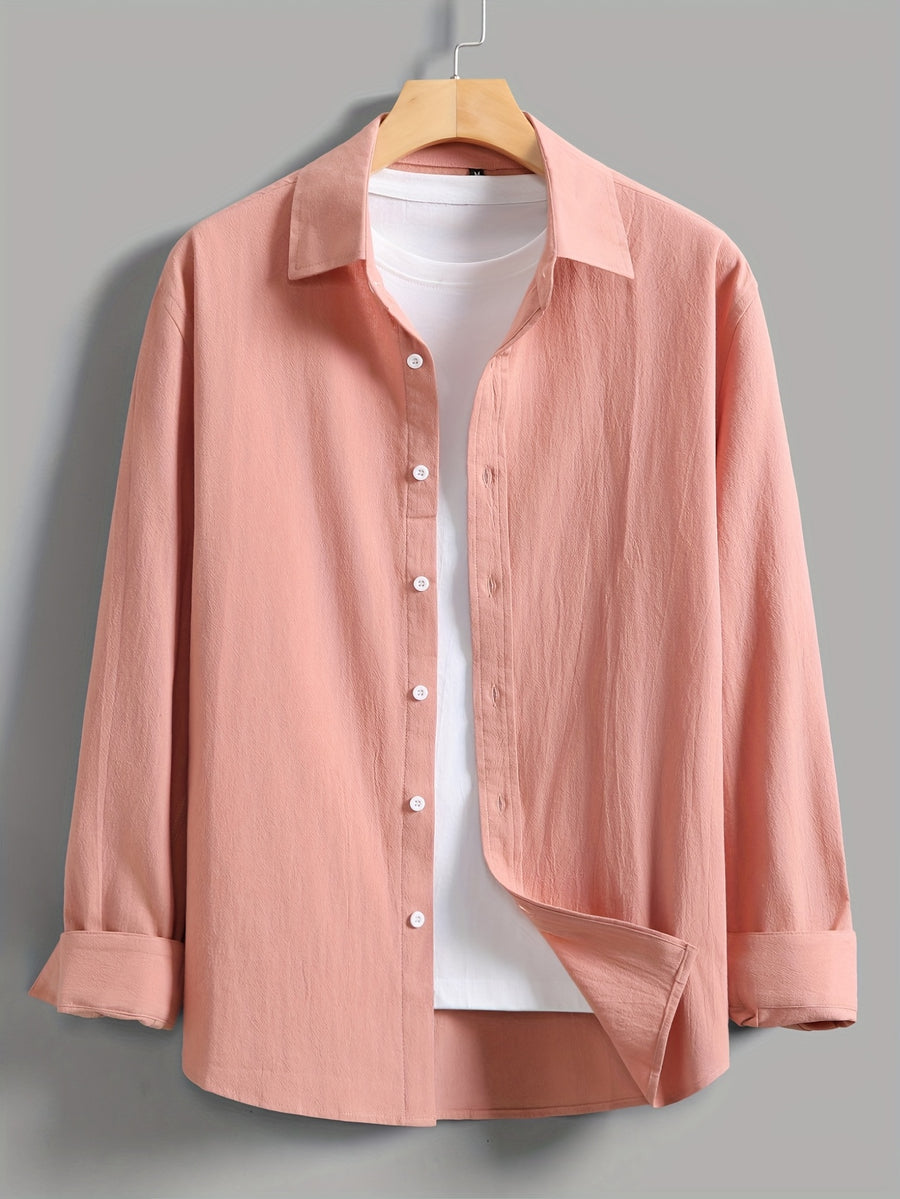 Men'S Casual Shirt - Orange-Red