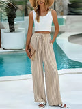 Women'S Trousers Elastic Waistband Printed Lightweight Wide-Leg Pants Women'S Casual Home Wide-Leg Pants - Mixed colors