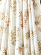 Spring/Summer Vacation Women's Elegant Palm Leaf Print A-Line Skirt, High-Waist Skirt, Beach Vacation Casual Office Skirt, Suitable for All Seasons - White