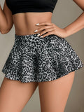 New Summer Sexy Leopard Print Skirt, Hot Mini Skirt - Grey