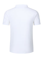 Men's Solid Color V-Neck Short Sleeve T-Shirt, Summer Casual Breathable Solid Color Top, Simple Fashionable Trendy Men's Clothing - White