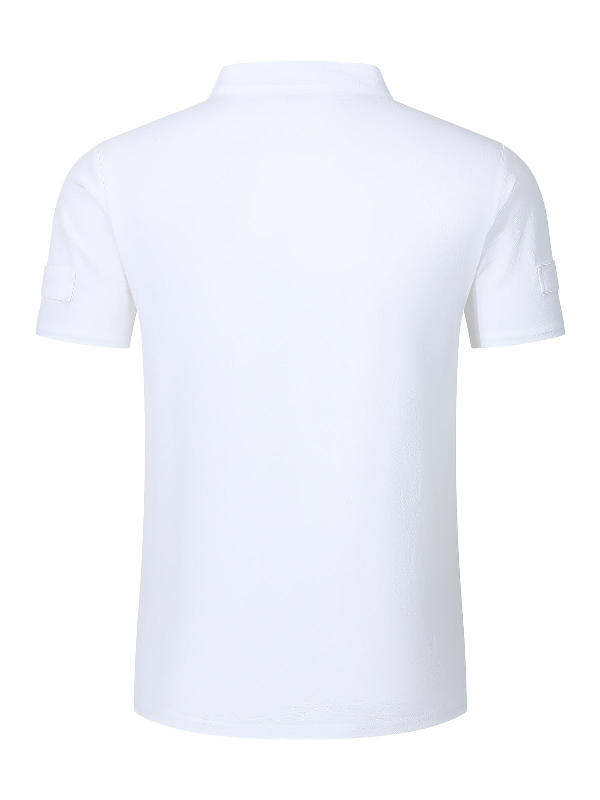 Men's Solid Color V-Neck Short Sleeve T-Shirt, Summer Casual Breathable Solid Color Top, Simple Fashionable Trendy Men's Clothing - White