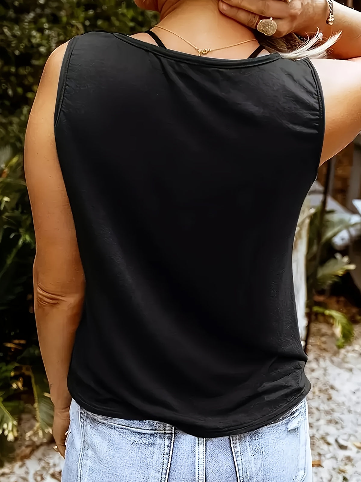 Women'S Casual Tank Top - Black