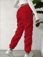 European and American Trendy Pleated Cuffed Pants - Unique Style, Express Yourself - 【Red】