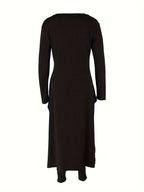 -Made - Fashionable European And American Women'S Casual Comfortable Long-Sleeve Letter Outfit ZHZ018 - Black