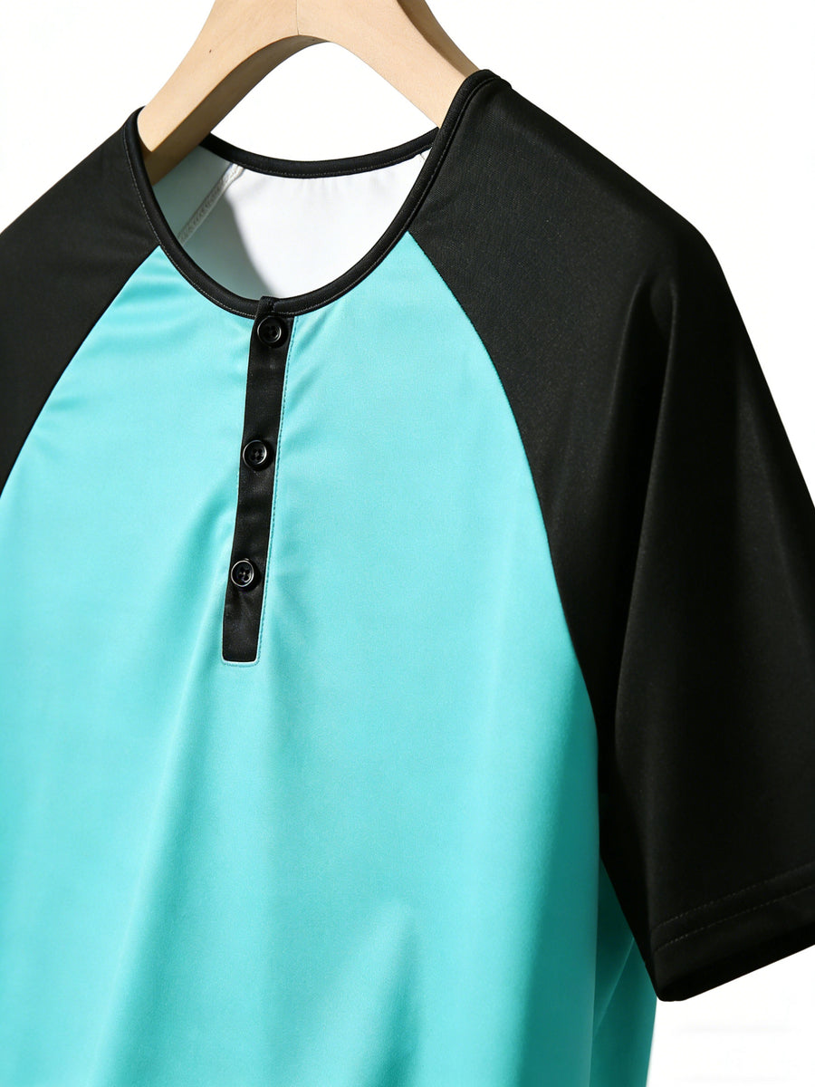 9pcs Set of High-Value, Cost-Effective Henley Shirts, Comfortable And Skin-Friendly, Easy And High-End, Breathable And Sweat-Absorbent, Suitable for Fitness, Versatile, Classic And Luxurious, Perfect for Everyday Casual Wear - Mineral Green