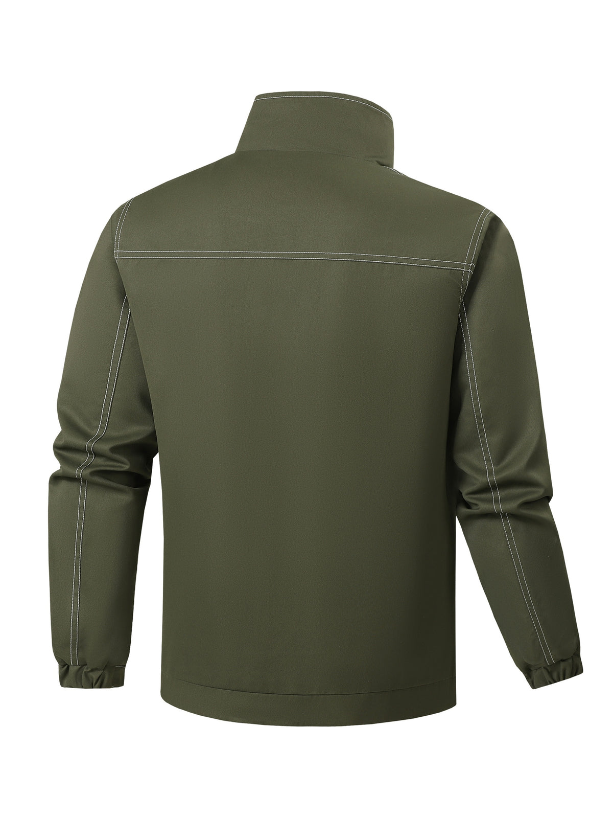 Men'S Casual Zip-Up Windbreaker Jacket Fall Winter Thin Outwear Casual Outdoor Jogging Men'S Stand-Up Collar Top Versatile Sports Jacket - fern green