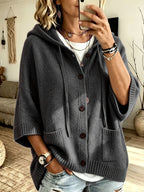 Elegant Casual Pocket Cardigan for Women - Grey