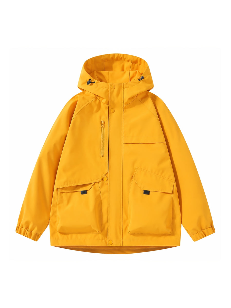 Men'S Lightweight Hooded Softshell Jacket - a Classic, Rugged, And Casual Full-Zip Coat with Multiple Pockets. Suitable for Hiking, Camping, Travel, And Daily Commuting; Ideal for Spring, Summer, And Autumn Wear. A Great Gift Choice for Men - Orange