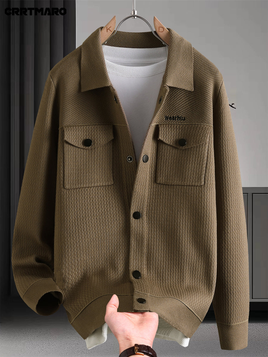 Men'S Pullover Sweater, Warm Long Sleeve Casual Top for Fall And Winter - Khaki