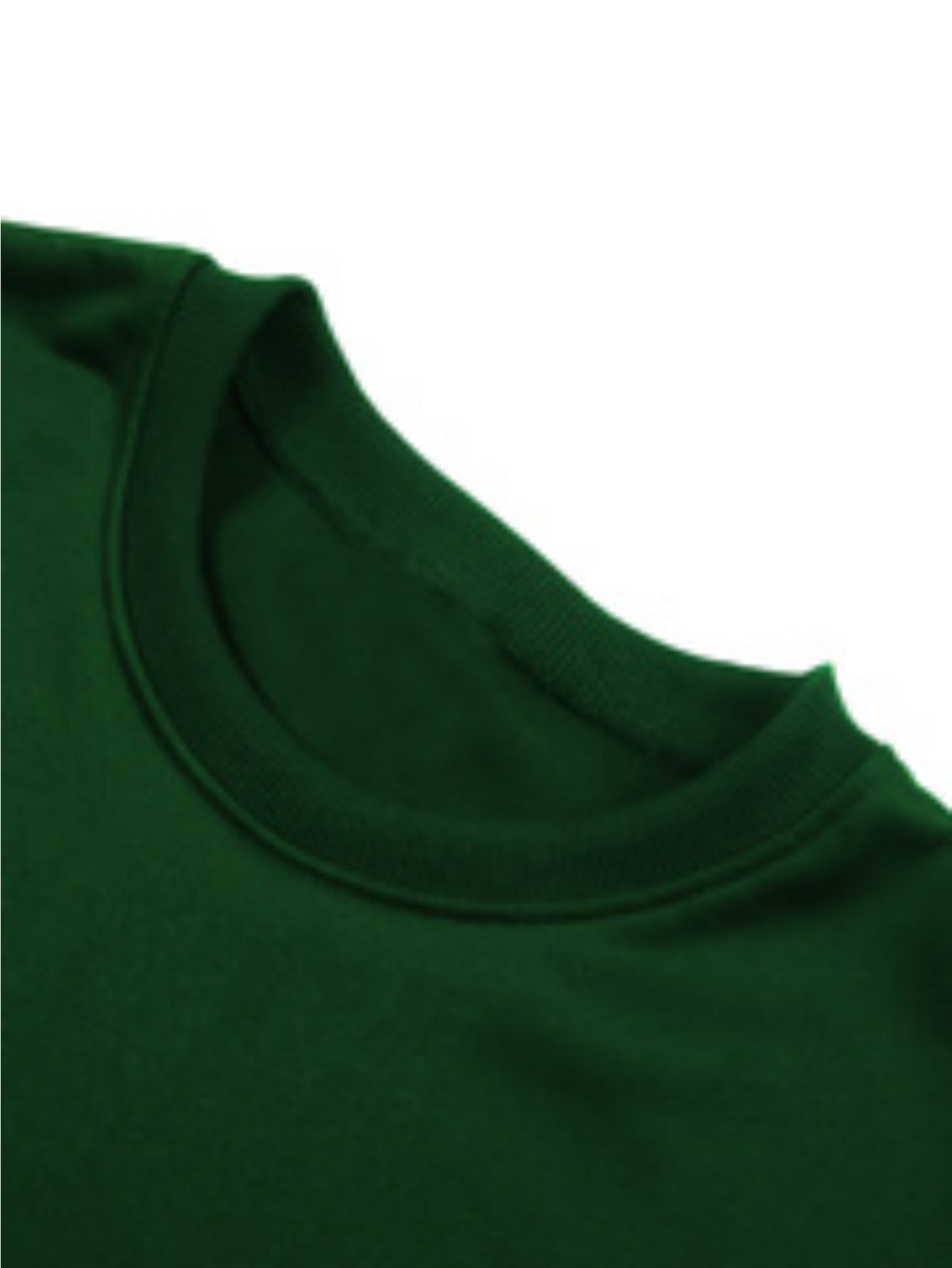 Los Angeles LOS ANGELES Letter Sweatshirt, Unisex Daily Versatile Long Sleeve Spring/Autumn Trendy Top - Dark Green