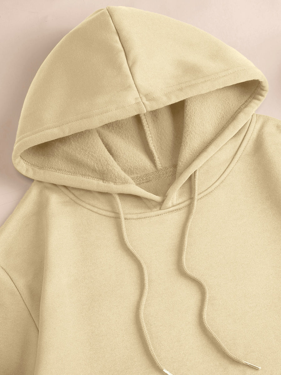 Men'S Casual Pullover Hoodie, Retro Wave Patchwork Print Oversized Drawstring Kangaroo Pocket Sweatshirt, Casual Wear And Gift - Apricot