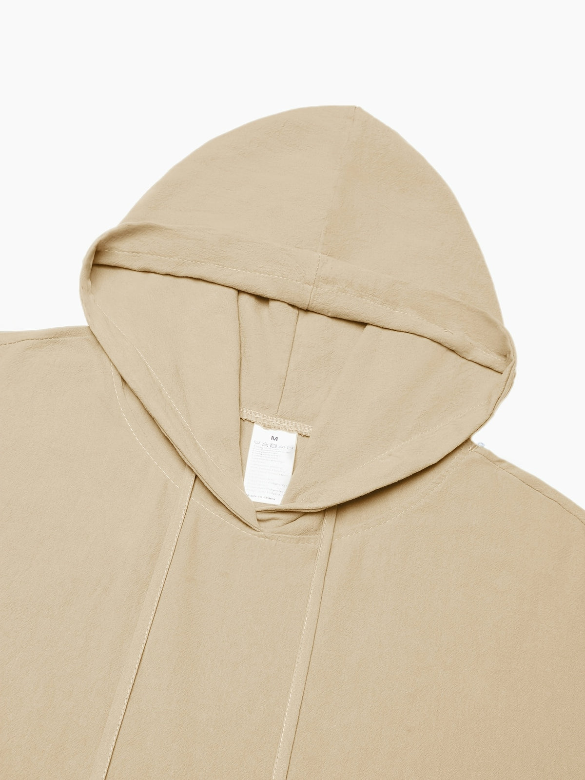 Men'S Spring Autumn New Thin Solid Linen Lightweight Hooded Sweatshirt Casual Commute Outing Fitness Party Street Fashion Athletic Casual Large Pocket Long Sleeve Hooded Top - Khaki