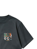 2pcs Men's Round Neck Pocket Short-Sleeve T-Shirt, Suitable for Summer Outdoor Casual Wear, Versatile Casual Knit Top, Men's Casual Pocket Design Sport T-Shirt - Black+dark Gray